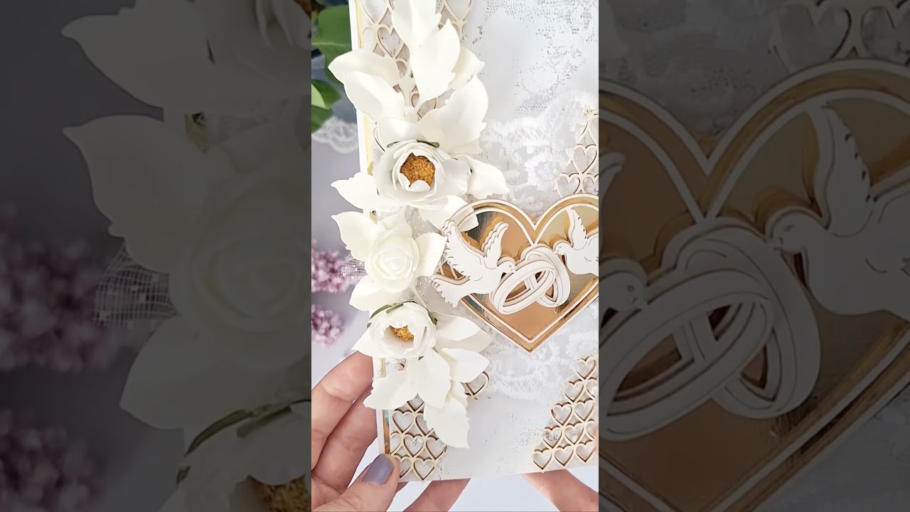 wedding card handmade #handmadecards #cardcreations  #carddesigner #kartka   #ślubneinspiracje