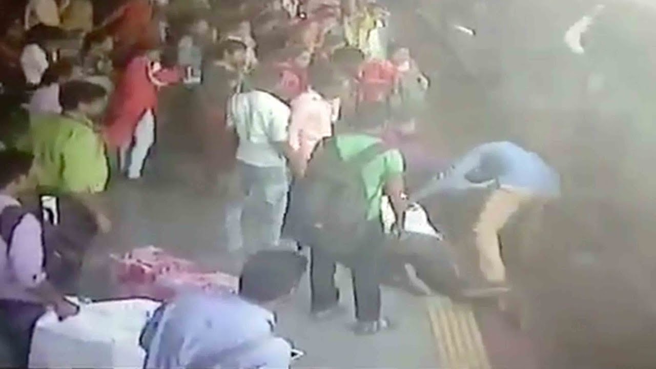 Police save men who fell off moving train in Mumbai