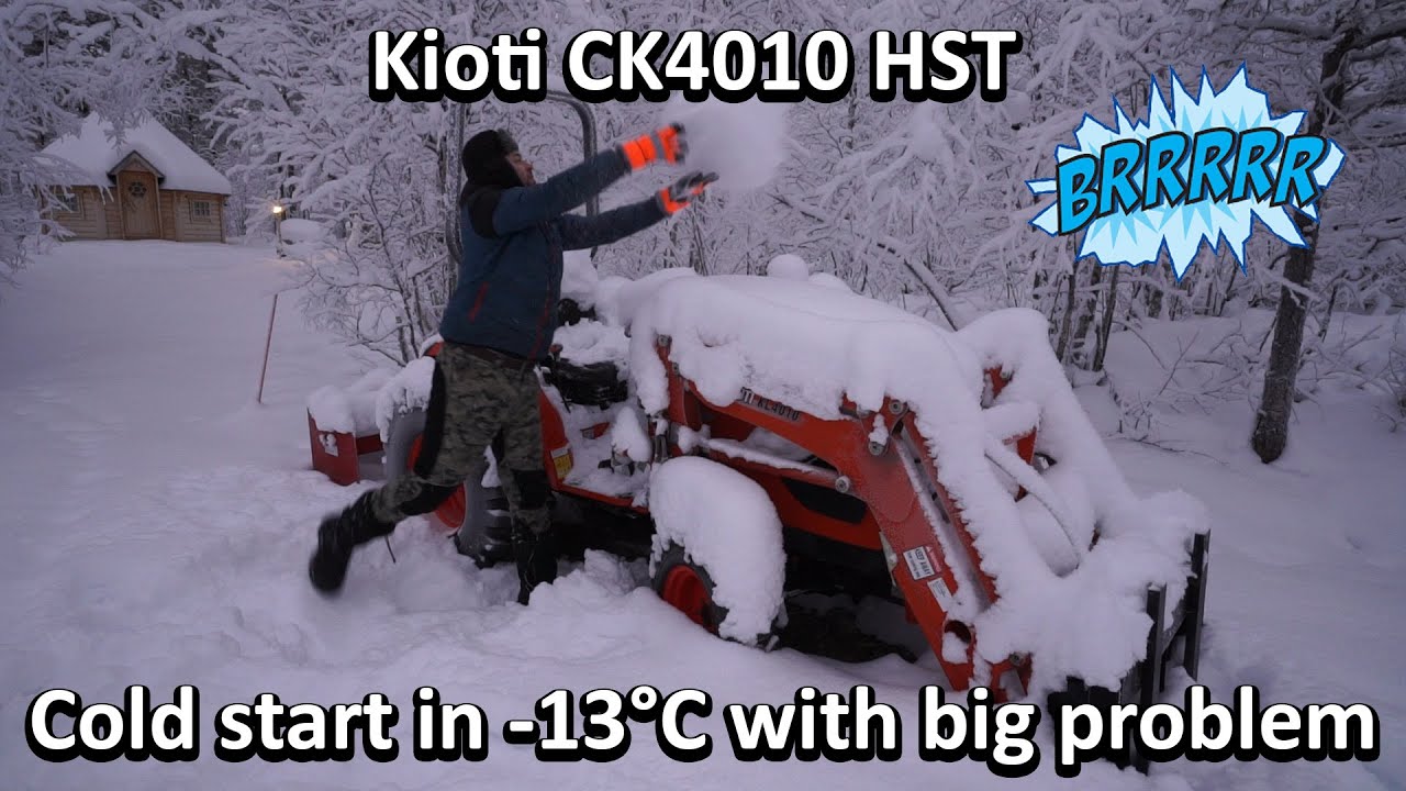 Холодный запуск трактора Kioti CK4010 при -13°C и большая проблема