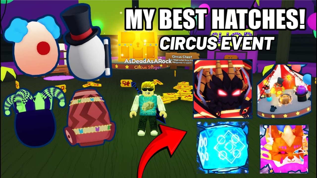 Все мои лучшие вылупления во время циркового мероприятия! - Roblox Bubble Gum Simulator Infinity