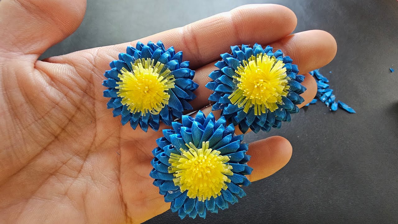 Diy.ทำดอกไม้จากกลีบกระพุ้ง