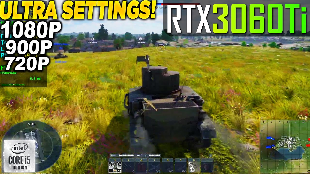 War Thunder RTX 3060 Tİ - 1080p 900p 720p Ultra,