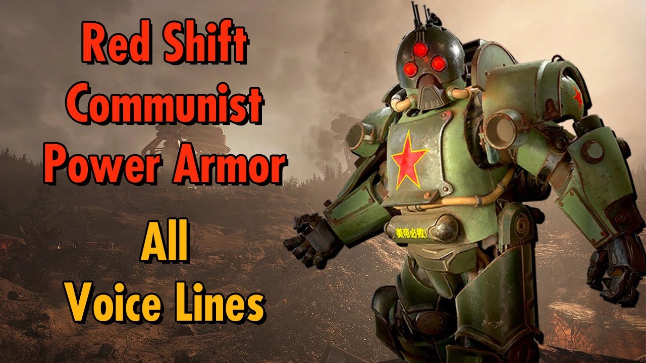Communist (Red Shift) Power Armor. All Phrases | Fallout 76