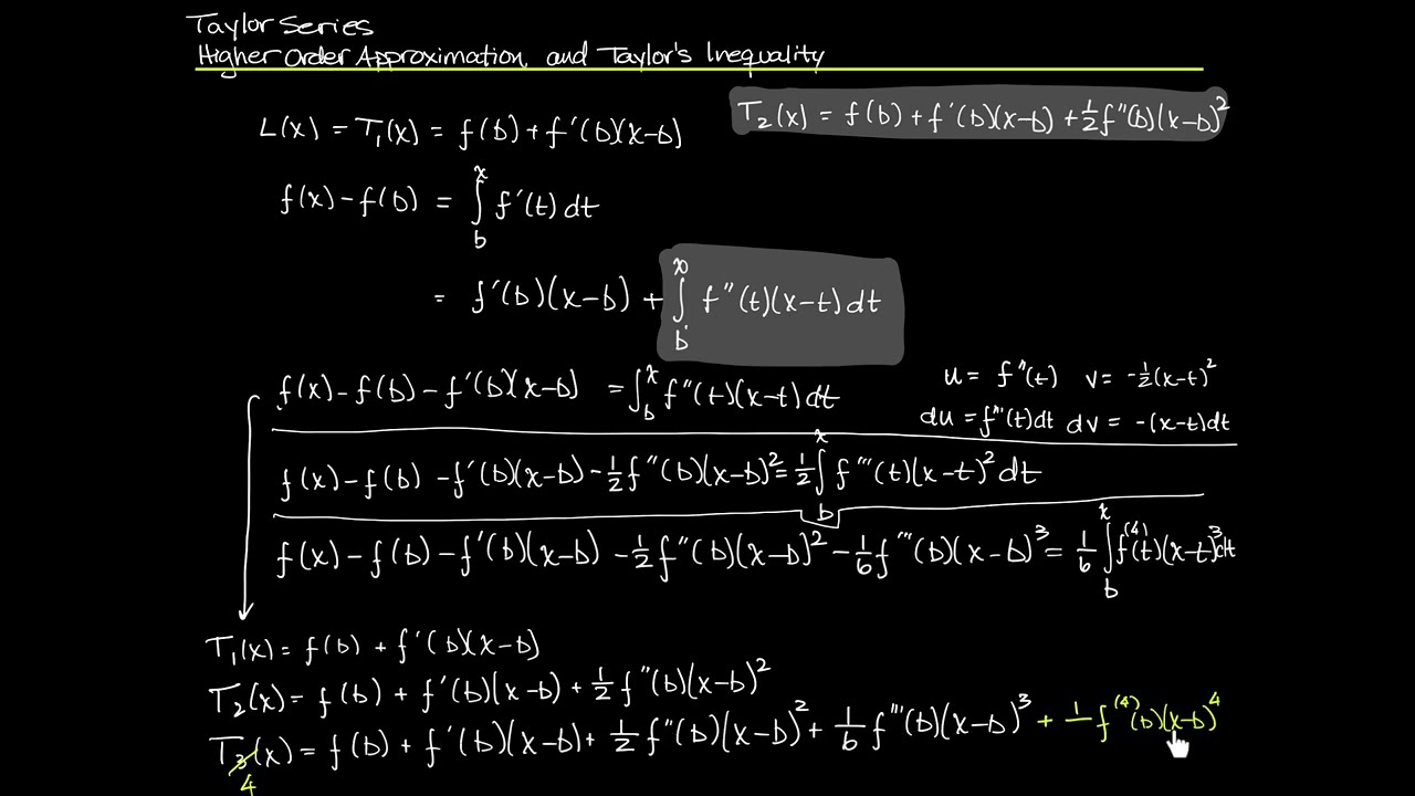 Taylor Series: Higher Order Approximation and Taylor's Inequality (1 of 2)