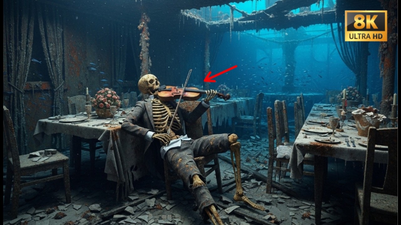 Heartbreaking Titanic Discovery Violinist playing his last song since 1912.