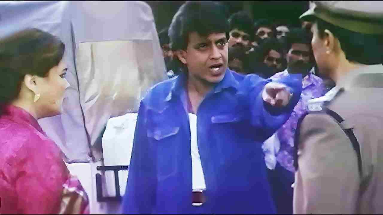 वो गुंडा भाभी को छेड़ रहा था, और तुम पुलिस होकर चुप बैठे हो |  Mithun Chakraborty Suraj Scene