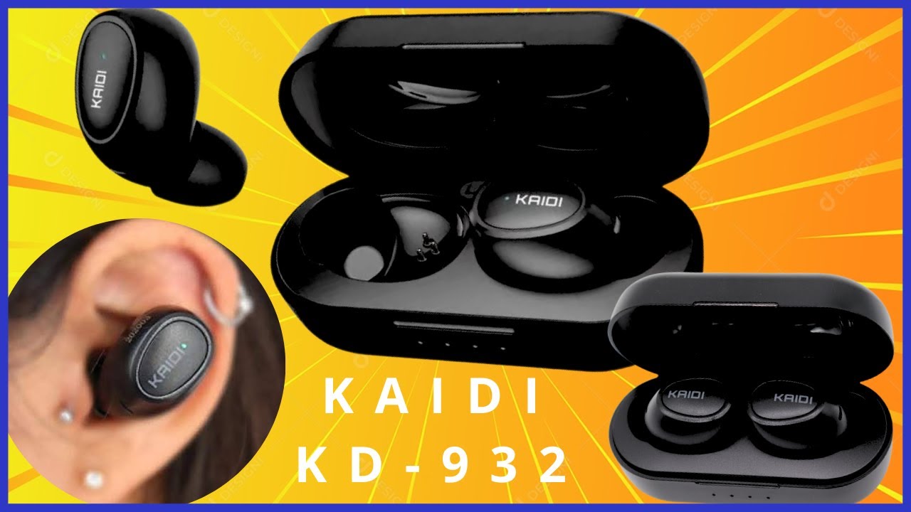 Fone de Ouvido sem Fio Kaidi KD-932 Bluetooth com Case