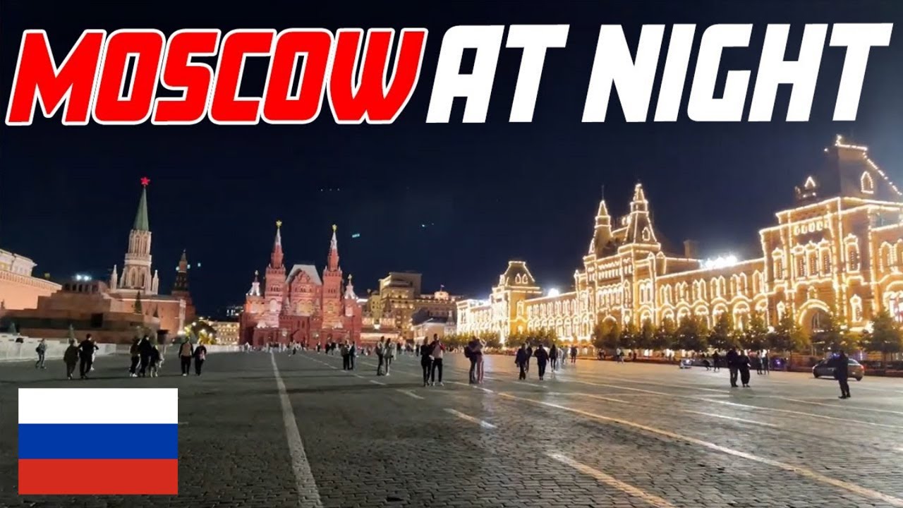 Москва, Россия 🇷🇺 ночью — Тур на самокате