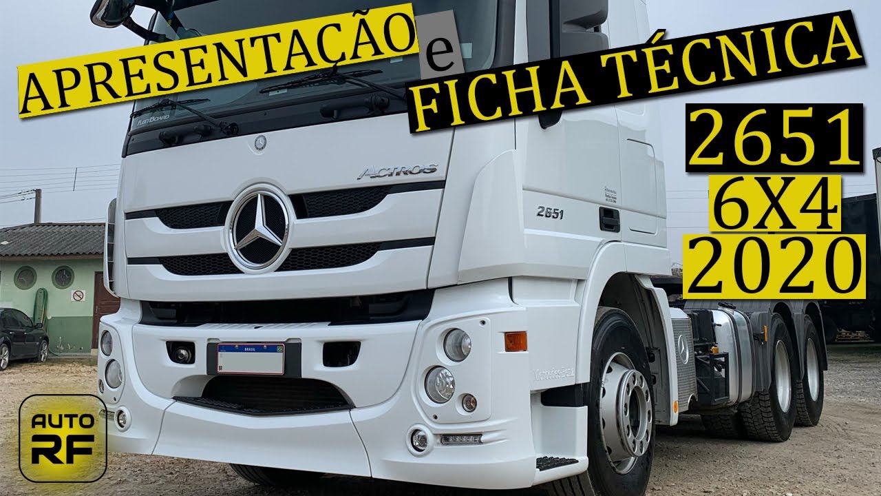 APRESENTAÇÃO E FICHA TÉCNICA LINDO MERCEDES BENZ 2651 6X4 2020 TRAÇADO 58MIL KM - AUTO RF CURITIBA