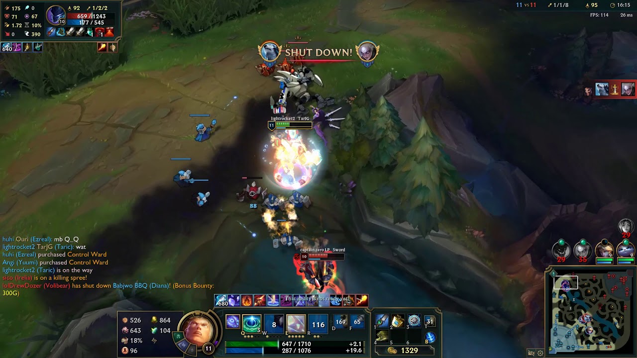 Taric Jungle Ganking -- Nocturne Delivers Himself
