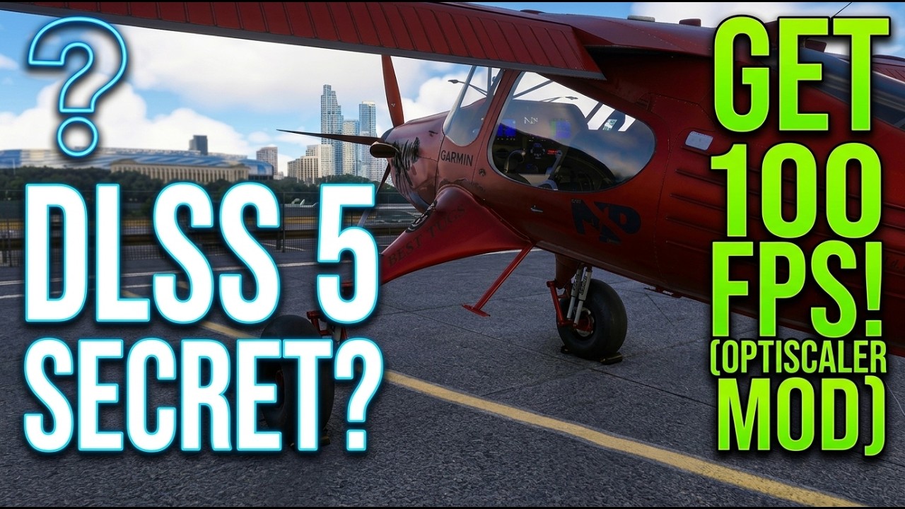 MSFS 2024: Get 100+ FPS With This NEW DLSS 5 Mod! (OptiScaler Tutorial)