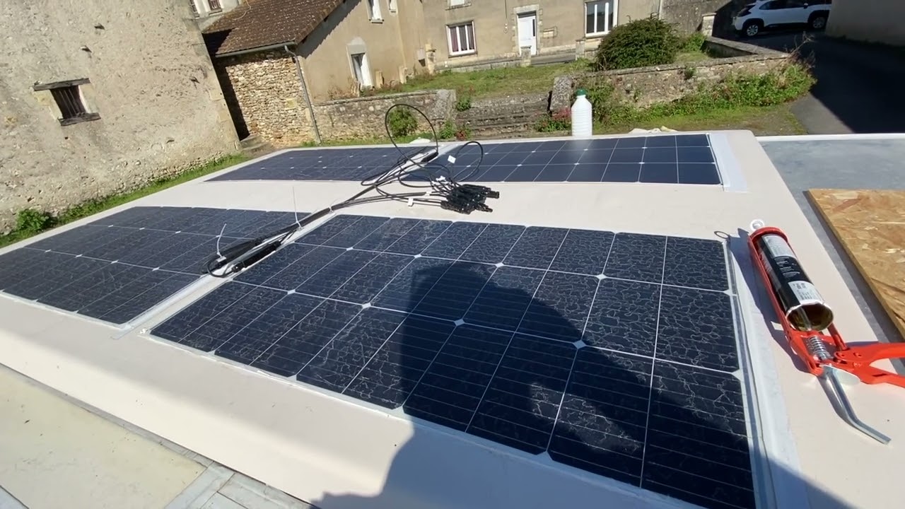 1983 Rapido 410 - finishing the FLEXIBLE solar panels and battery box