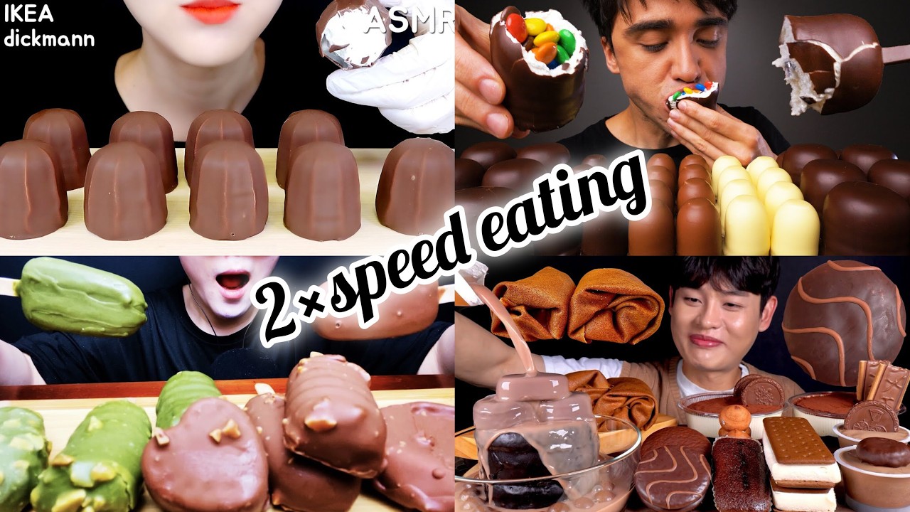 2×Speed Eating 🍫🔥 IKEA Chocolate Bombs ASMR – The Ultimate Sweet Crunch Challenge!