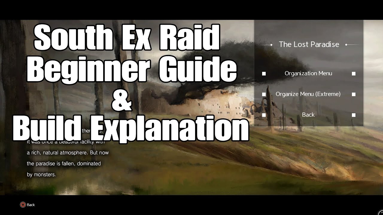 Sword Art Online Alicization Lycoris South Ex Raid Beginner Guide/Build Explanation