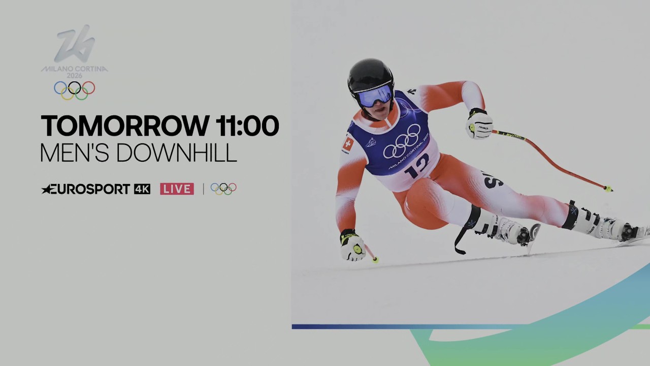 2026 Eurosport 4K. Milano Cortina Olympics. Men's Downhill