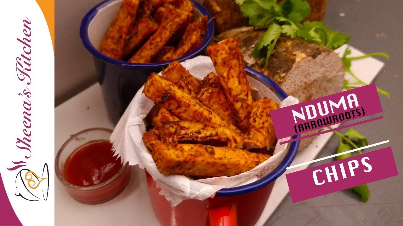 HOW TO MAKE NDUMA |OVEN ROASTED NDUMA CHIPS (Arrowroot chips)