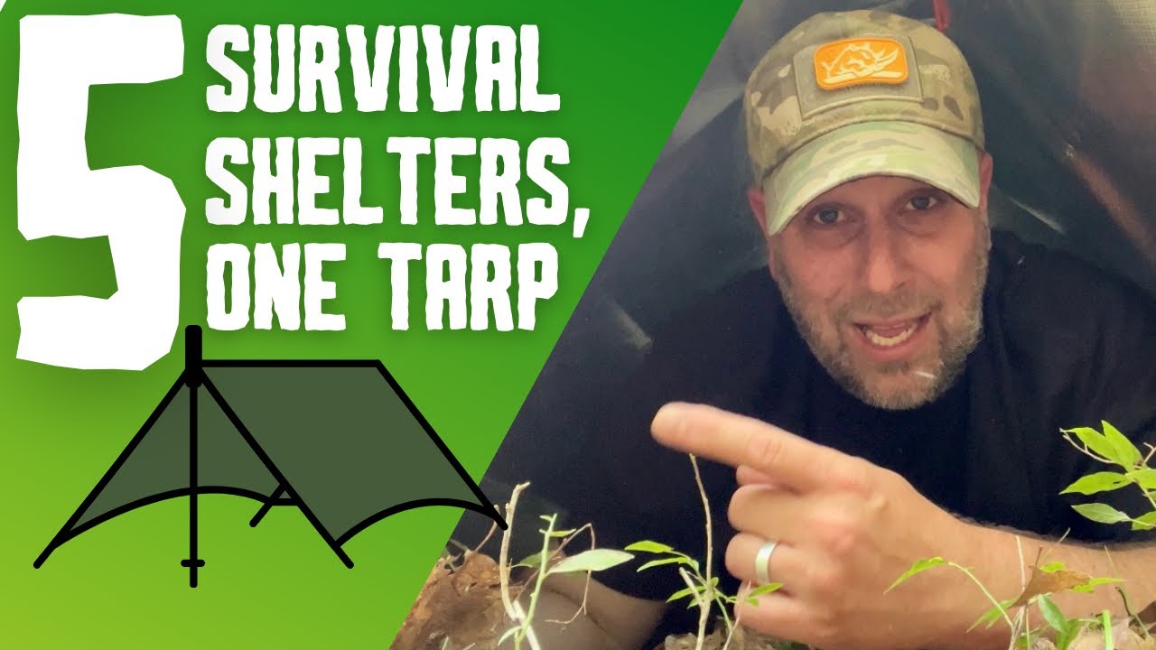 5 EASIEST Survival Tarp Shelters (Step-By-Step!)