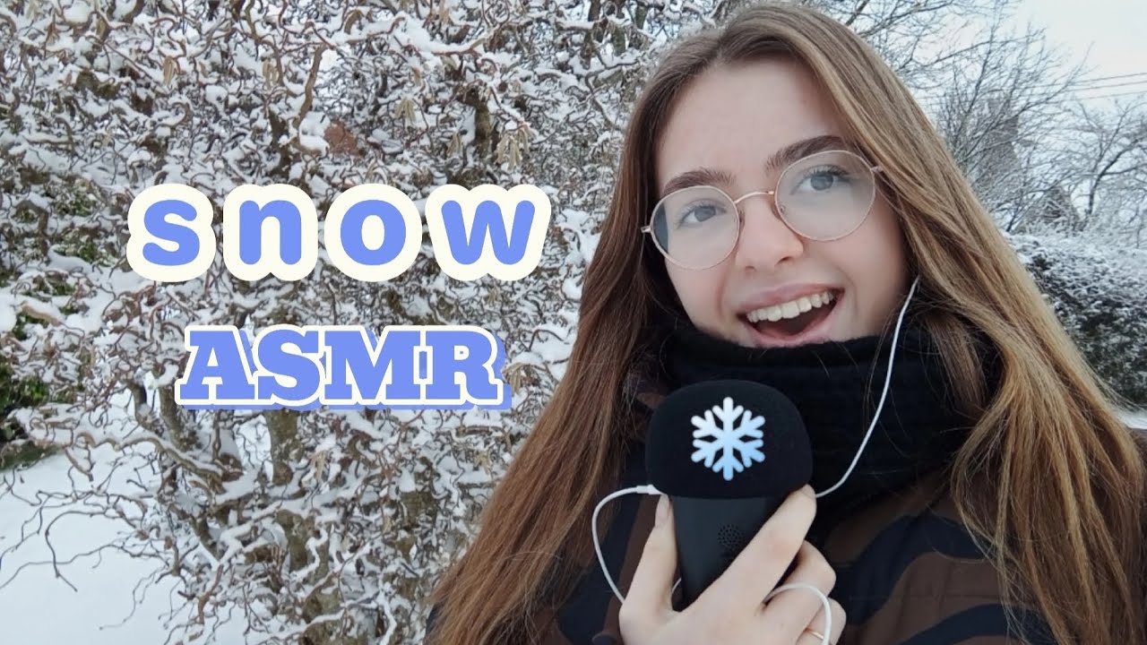 ASMR | il neigee❄️ (playing with snow)