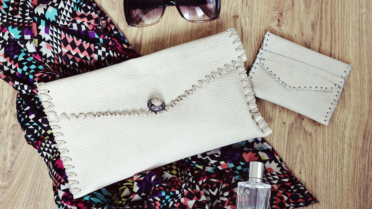 DIY torebka - skórzana kopertówka, etui na telefon, tablet, itp.