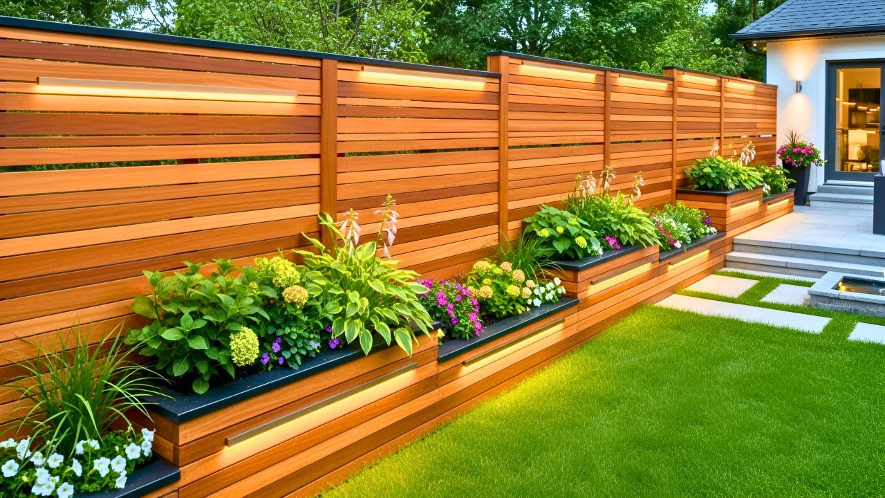 Backyard Wood Fence Ideas for Privacy & Style| DIY Options Modern Designs, Low Maintenance Tips 2025