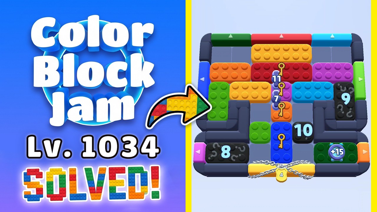 Color Block Jam Level 1033 (1034) | Every Puzzle Solved! 🎯