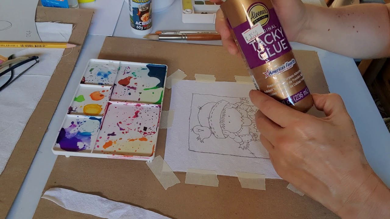 Como pintar con acuarelas sobre tela