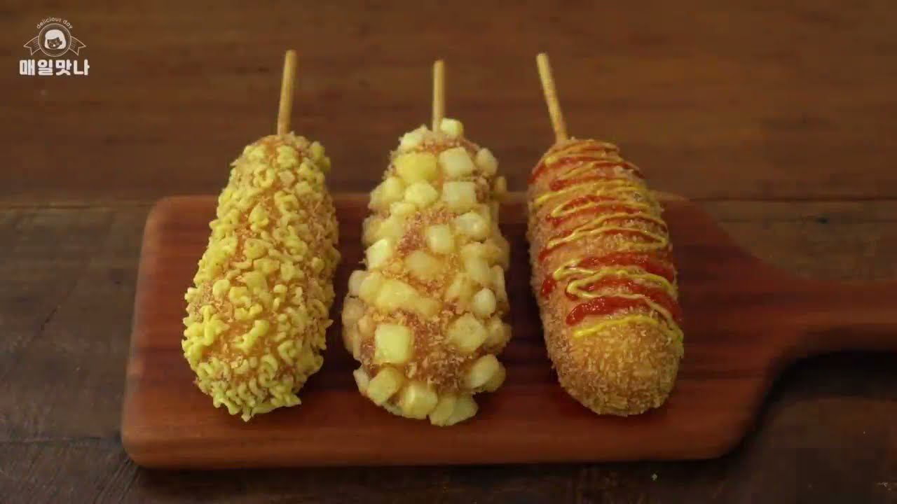 Korean Rice Corn Dogs Recipe #shorts