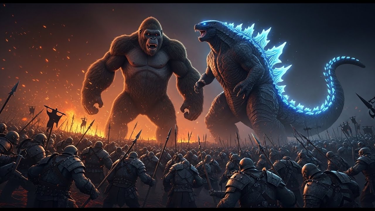 KING KONG and GODZILLA vs  ORCS   Ultimate Titan Showdown