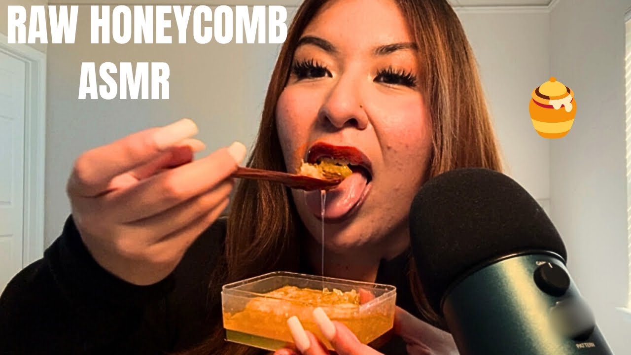 My First Raw Honey ASMR 🍯 Whispering & Sticky Sounds