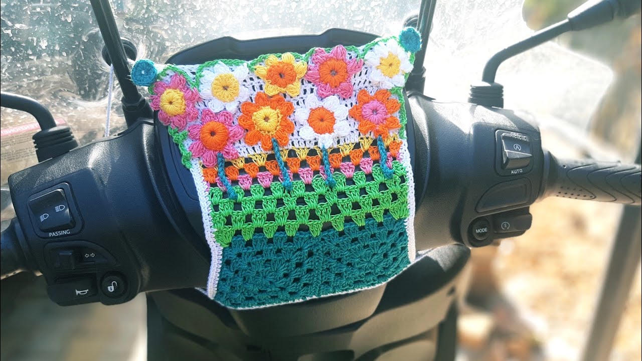 Crochet- Copri display cruscotto moto Hippie