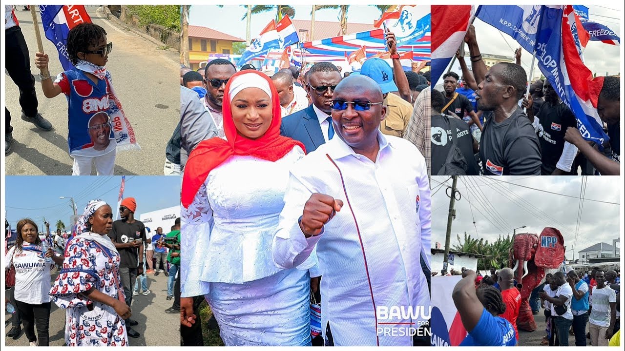 LIVE: Dr Bawumia Pull Massive Crowd To St0rm NPP HQ To Submit & File For Nomination Forms