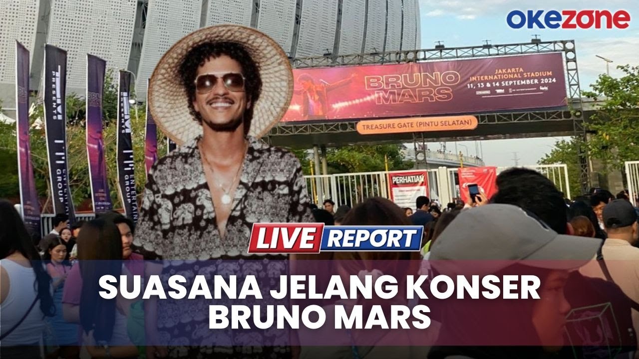 Live Report - Suasana Jelang Konser Bruno Mars, Penonton Berharap Lady Gaga Muncul