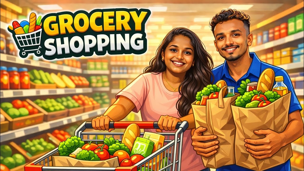 Our Grocery Shopping Day 🛒🛍️| Simple Sri Lankan Lifestyle Vlog | Sandu Vlogs #groceryshopping 