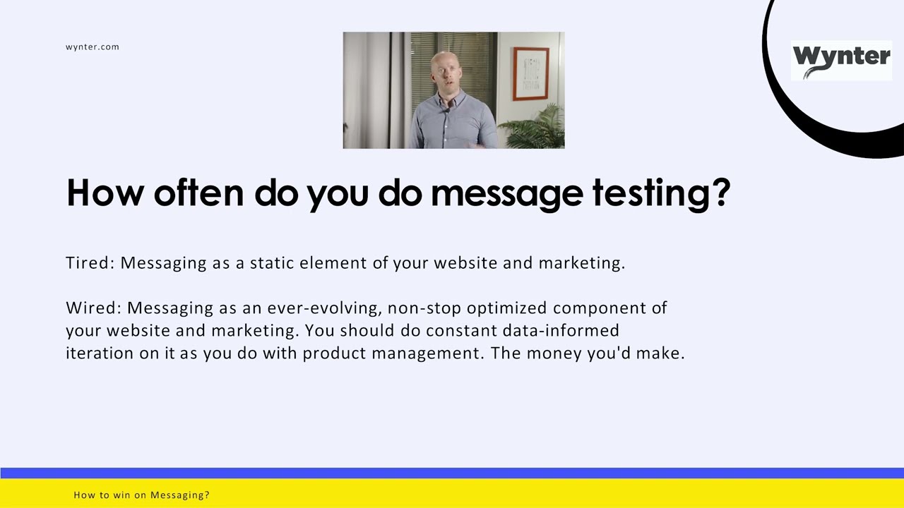 Q&A: How often do you do message Testing? | B2B Messaging course