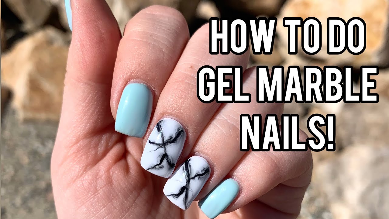EASY Gel Marble Nail Tutorial