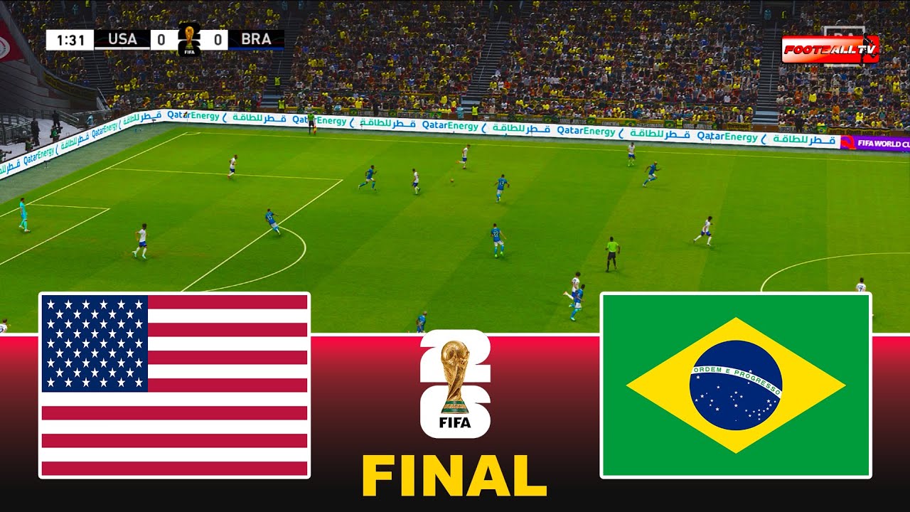 USA vs BRAZIL - FIFA WORLD CUP 2026 FINAL | Ft. Pulisic Neymar Cunha Vinicius | Pes 21 Gameplay
