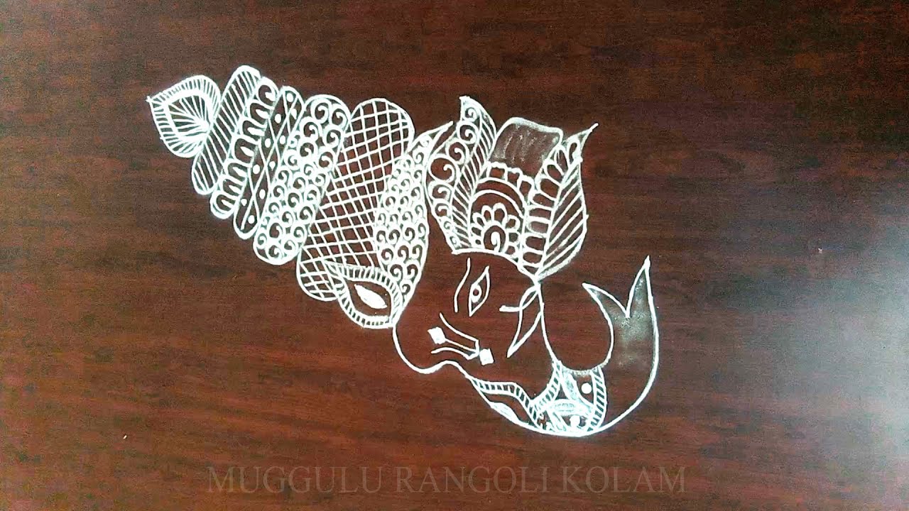 ganesha rangoli design vinayagar kolam vinayagar chaturthi kolam
