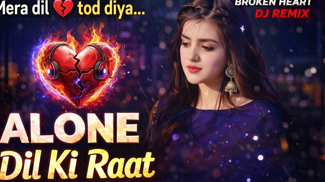 🥀🥀😢😢ALONE 💔 Dil Ki Raat | Emotional Hard Bass Remix | Vishal Song DJ😭😭