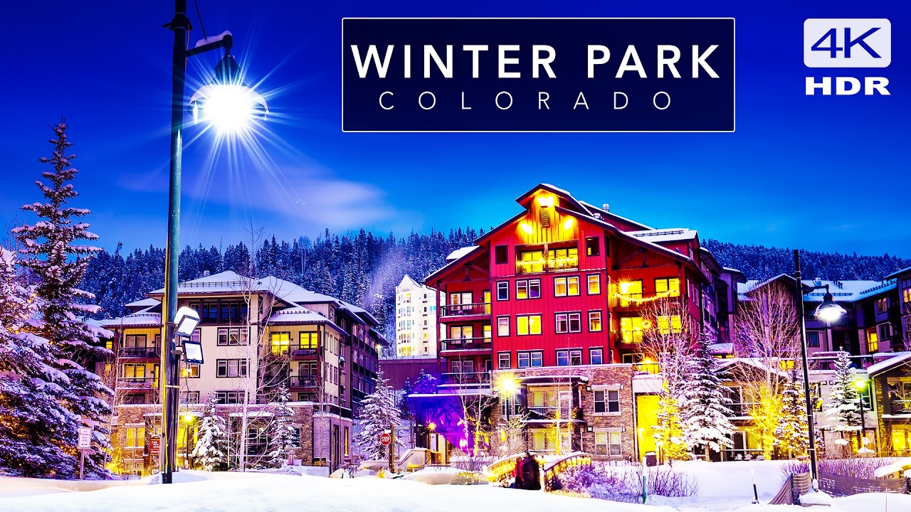 Winter Park Colorado 4K - Cinematic Tour of a Christmas Decorated Ski Town