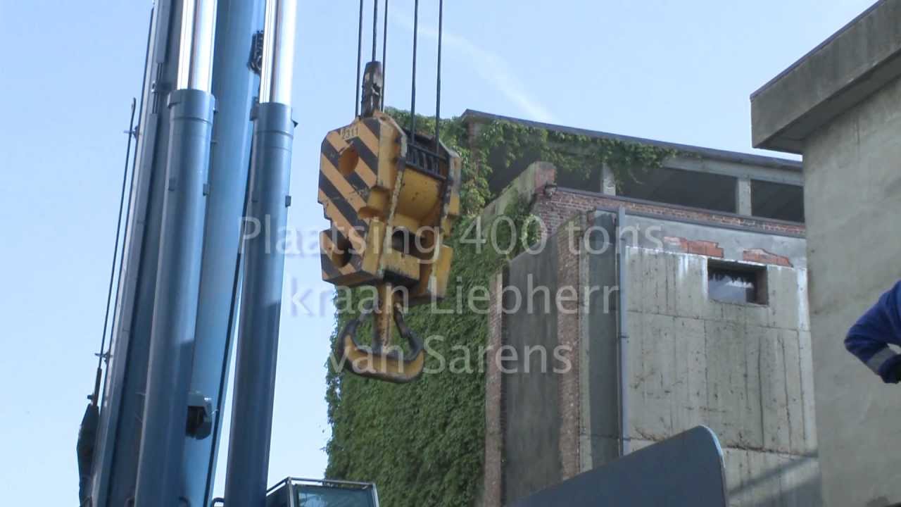 Sarens 400 ton kraan installatie