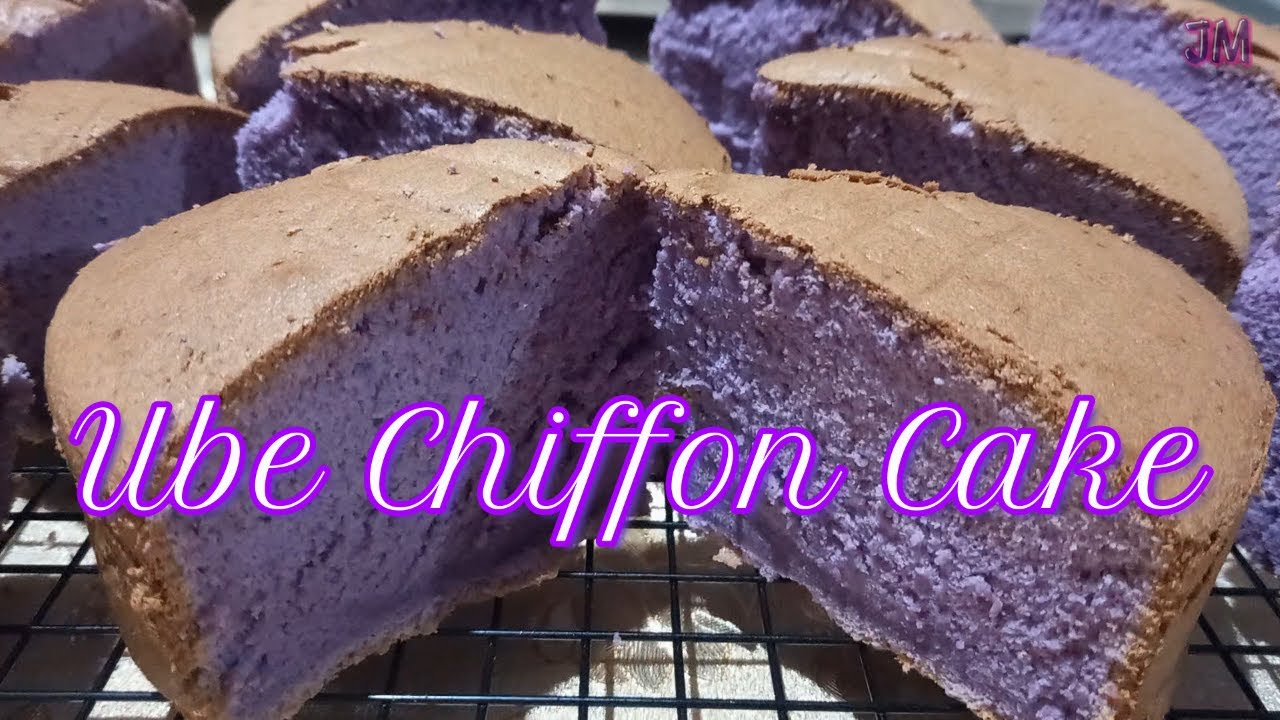 UBE CHIFFON CAKE RECIPE USING UBE POWDER WITH UBE FOOD COLOR | HOW TO MAKE UBE CAKE WITHOUT PURE UBE