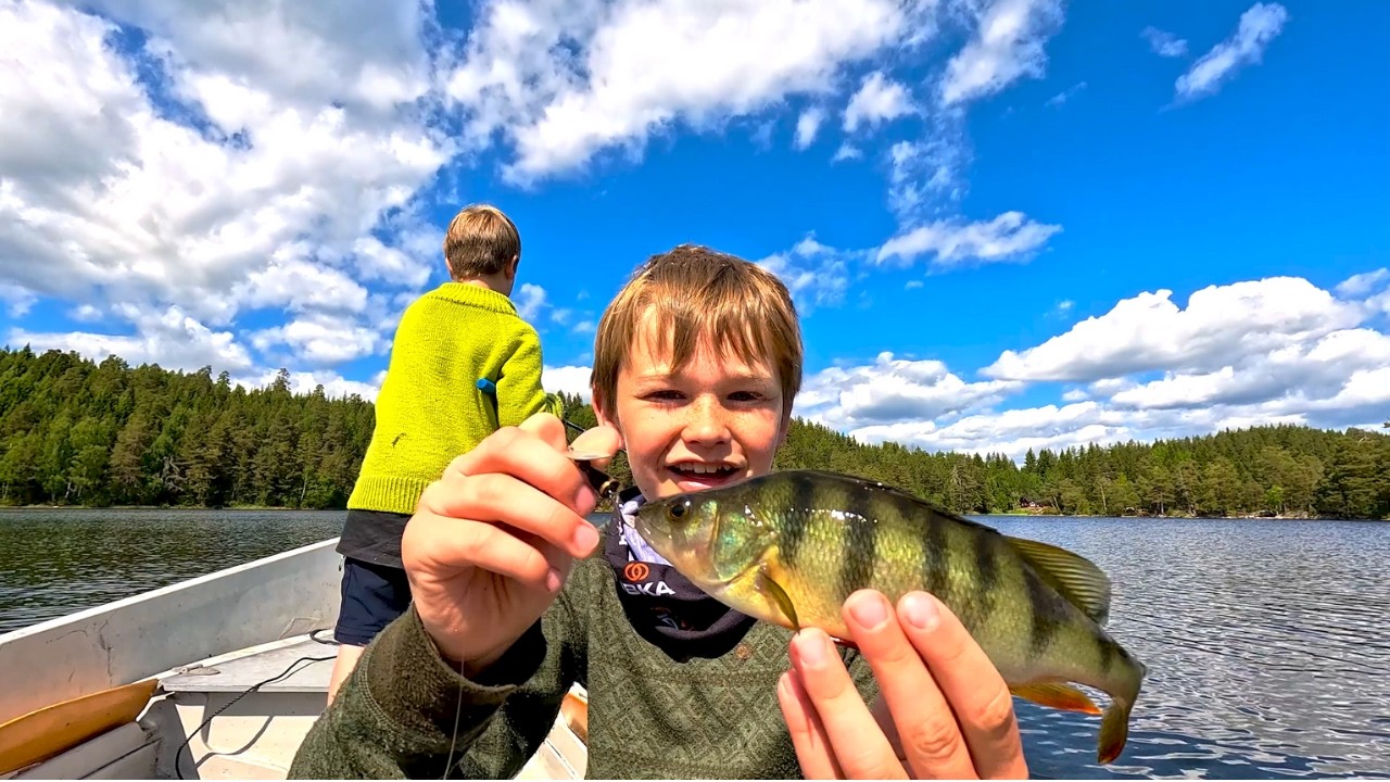 The forest lake cabin | Iver & Mino fishing (and exploring)