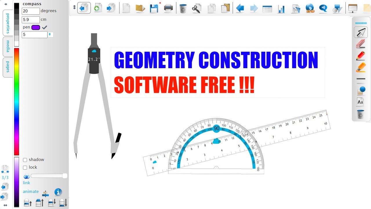 Free Geometric Construction Software for Online Teaching