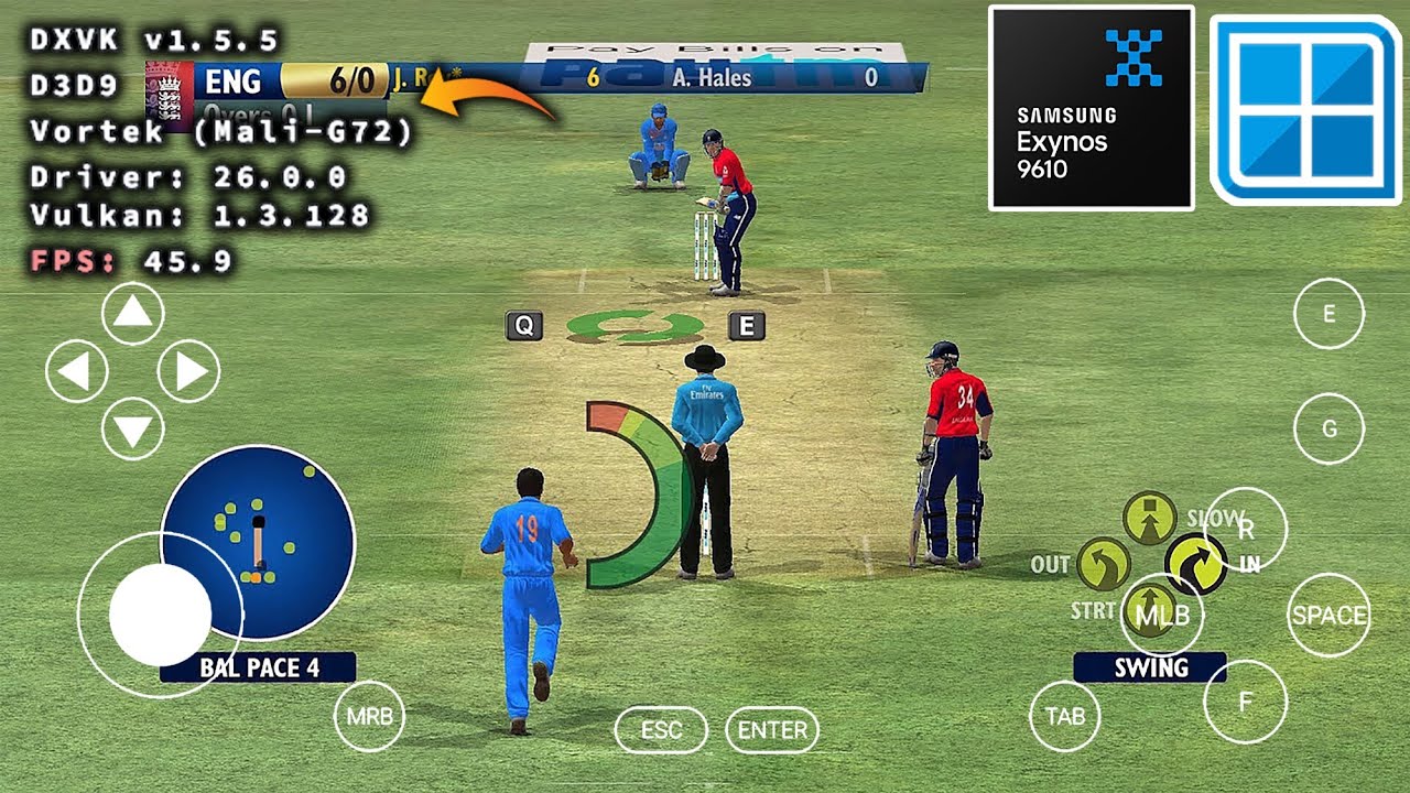 Ashes Cricket 2009 Black Screen Fix Winlator Frost 10 Final V4.1 + DXVK + Vortex | Exynos 9610 Test