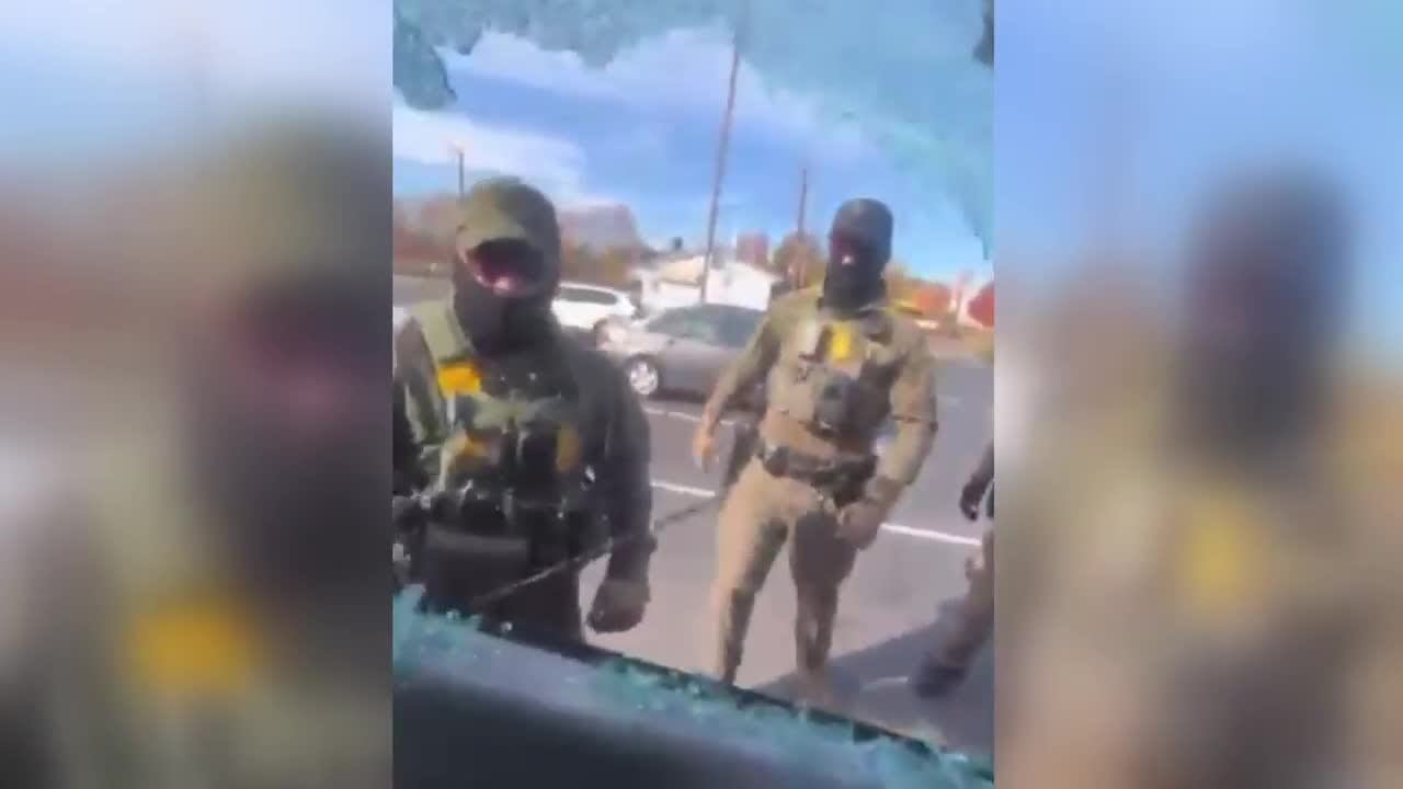 Federal agent seen breaking car window during first day in Charlotte operation