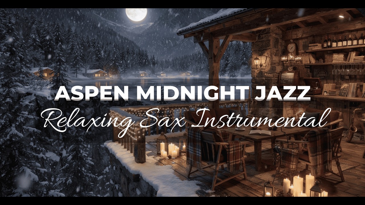 ❄️ Aspen Midnight Jazz 🌙 | Relaxing Sax Instrumental 🎷🔥