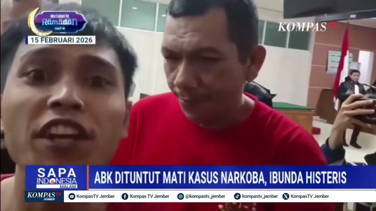 ABK Dituntut Hukuman Mati Kasus Narkoba, Ibunda Histeris di Ruang Sidang