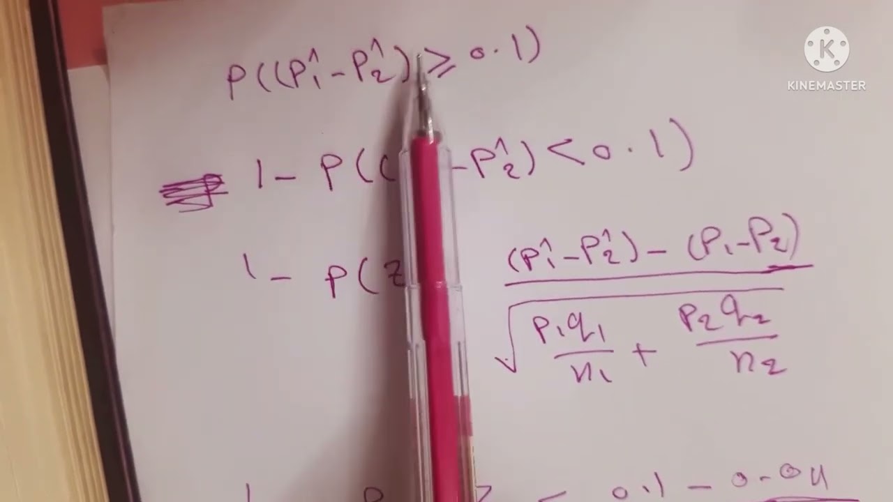 احصاء متقدم~(توزيع المعاينه للفرق بين نسبتين)