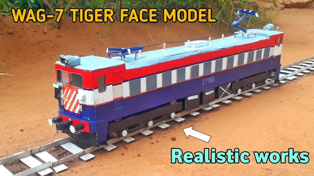 How to make WAG-7 locomotive model || Homemade Cardboard train engine