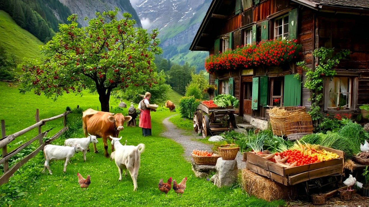 Daily Harvest Farm Life: Livestock, Milking Cows,  Cherry Harvest, Feeding Animals